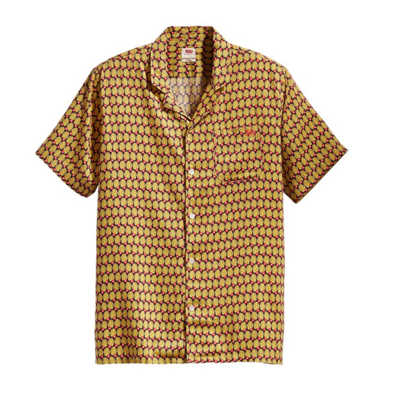 Levi's Cubano Cuban Collar Shirt Poudretteite - NWT - Large - One Of A Kind Rare - Picture 1 of 8
